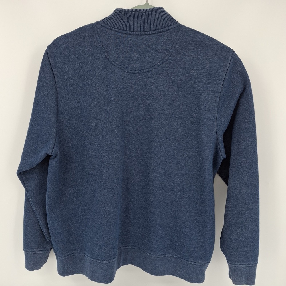Orvis Sweater Men's Size XX Large Blue Zipper Pullover with a Snap - Picture 3 of 12